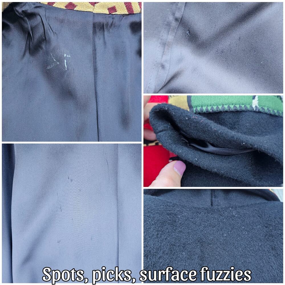 Western Wool Jacket Coloratura Size Small Snap Front Coat Woven Vintage 90s - Picture 6 of 11